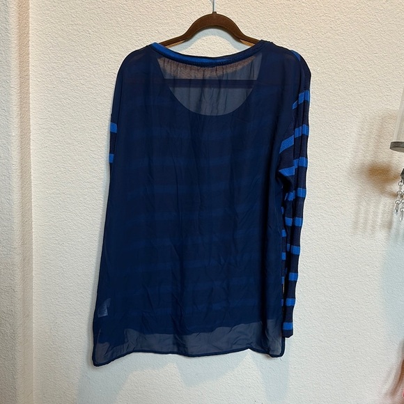 Blue Striped Women's Top - Picture 2 of 6